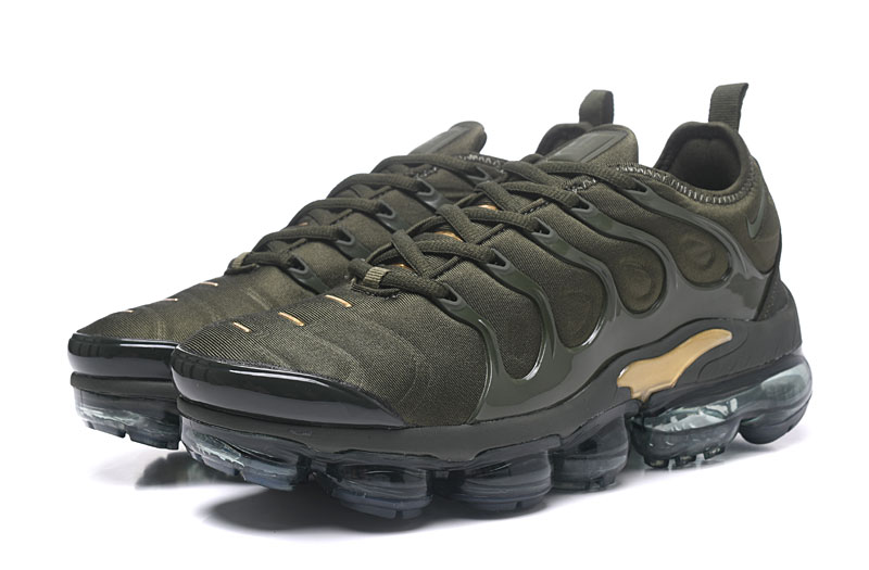 Men Nike Air Max TN Plus Army Green Gold Shoes